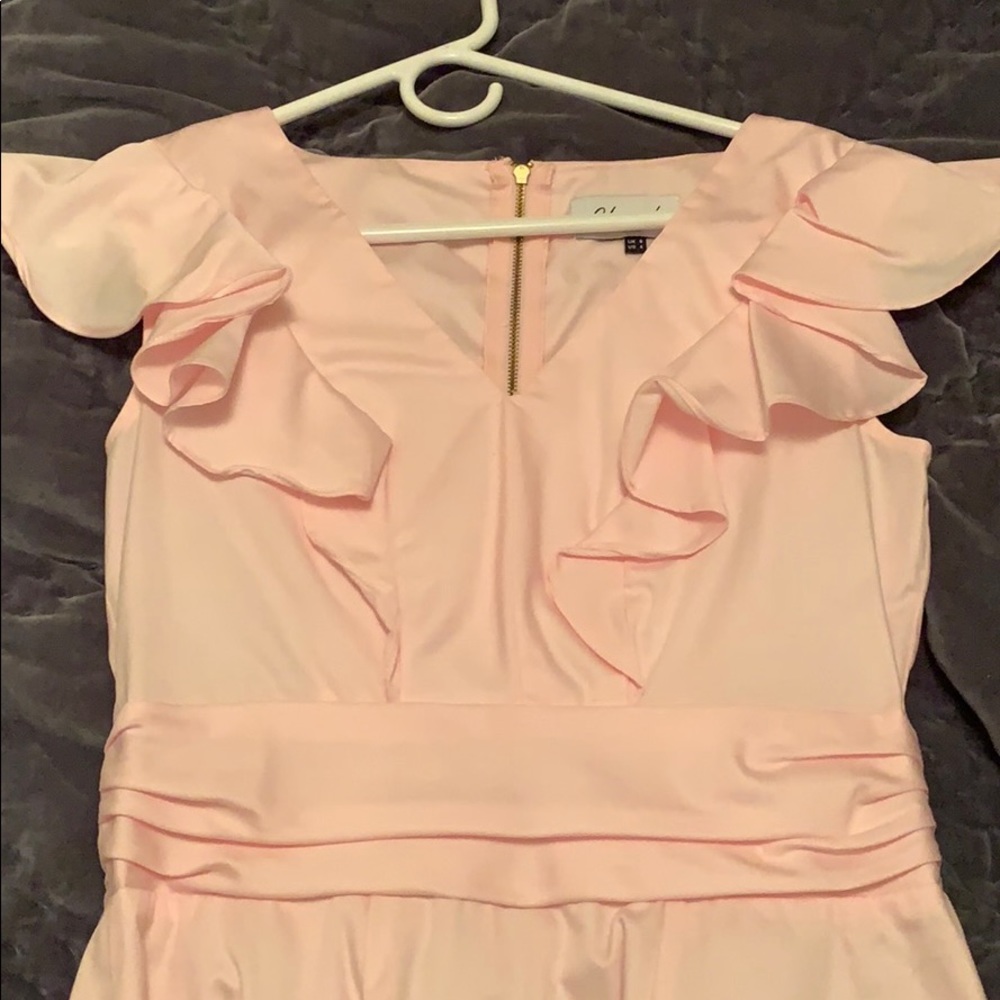 Pink Dress with ruffle detail
